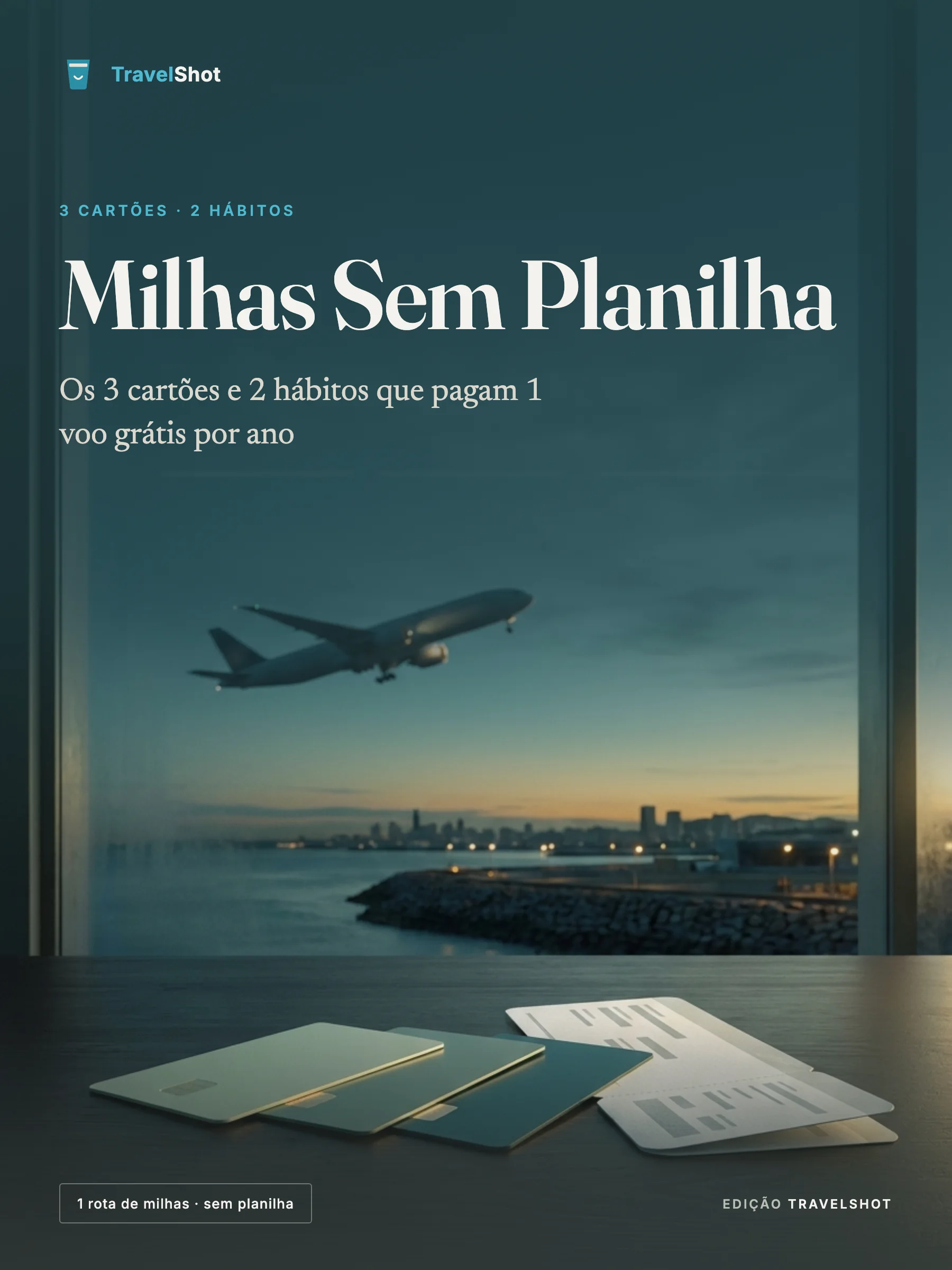 Capa do guia Milhas Sem Planilha, da TravelShot