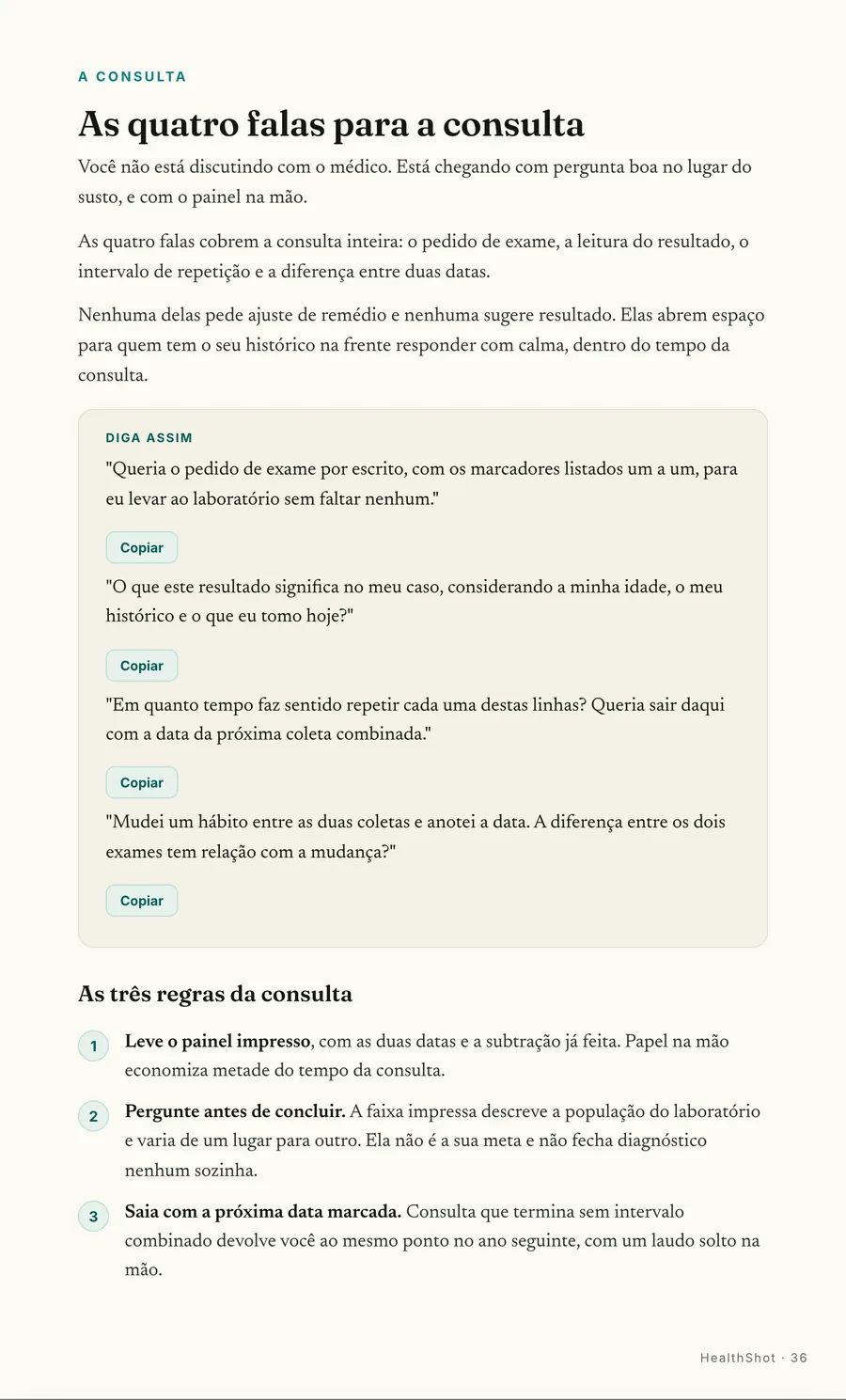 Falas prontas: As quatro falas da consulta: pedido por escrito, leitura, intervalo e diferença